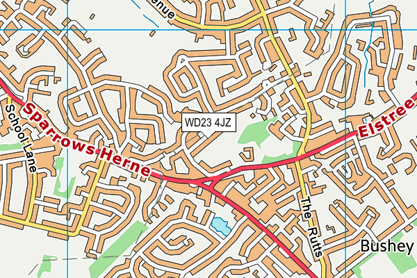 WD23 4JZ map - OS VectorMap District (Ordnance Survey) WD23 4JZ map - OS VectorMap District (Ordnance Survey)