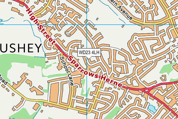 WD23 4LH map - OS VectorMap District (Ordnance Survey) WD23 4LH map - OS VectorMap District (Ordnance Survey)