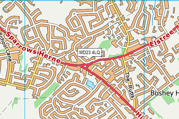 WD23 4LQ map - OS VectorMap District (Ordnance Survey) WD23 4LQ map - OS VectorMap District (Ordnance Survey)