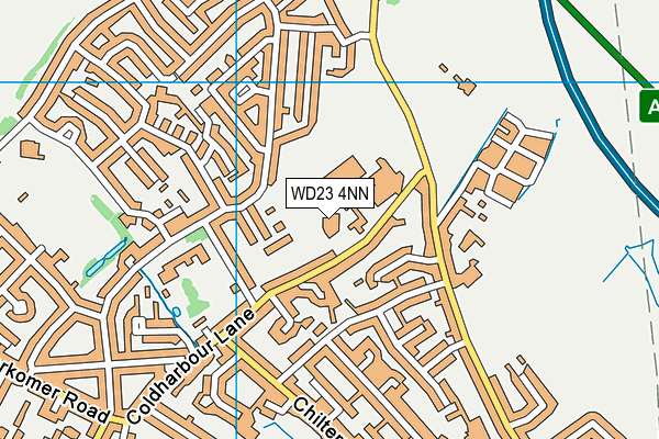 WD23 4NN map - OS VectorMap District (Ordnance Survey) WD23 4NN map - OS VectorMap District (Ordnance Survey)