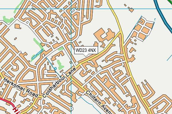 WD23 4NX map - OS VectorMap District (Ordnance Survey) WD23 4NX map - OS VectorMap District (Ordnance Survey)