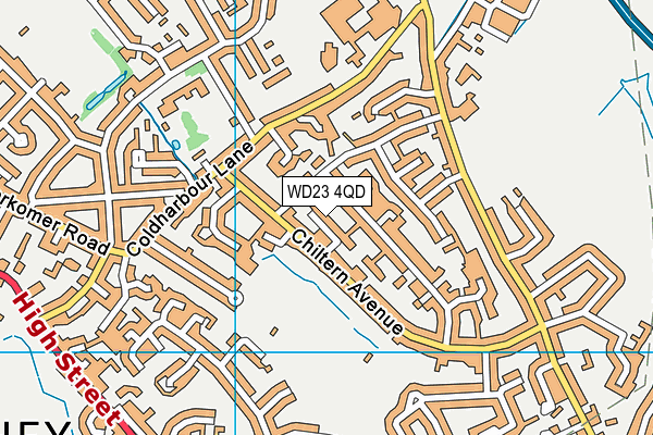 WD23 4QD map - OS VectorMap District (Ordnance Survey) WD23 4QD map - OS VectorMap District (Ordnance Survey)