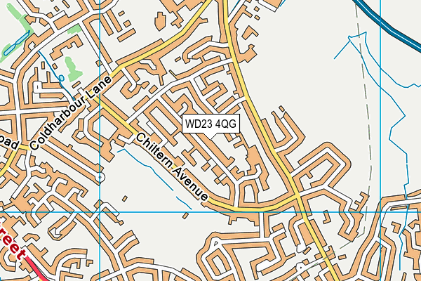 WD23 4QG map - OS VectorMap District (Ordnance Survey) WD23 4QG map - OS VectorMap District (Ordnance Survey)