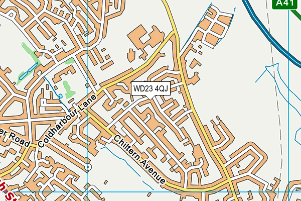 WD23 4QJ map - OS VectorMap District (Ordnance Survey) WD23 4QJ map - OS VectorMap District (Ordnance Survey)