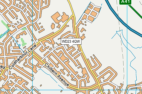 WD23 4QW map - OS VectorMap District (Ordnance Survey) WD23 4QW map - OS VectorMap District (Ordnance Survey)
