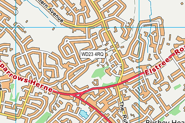 WD23 4RQ map - OS VectorMap District (Ordnance Survey) WD23 4RQ map - OS VectorMap District (Ordnance Survey)