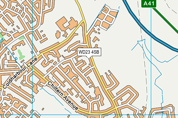 WD23 4SB map - OS VectorMap District (Ordnance Survey) WD23 4SB map - OS VectorMap District (Ordnance Survey)