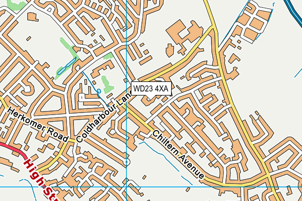 WD23 4XA map - OS VectorMap District (Ordnance Survey) WD23 4XA map - OS VectorMap District (Ordnance Survey)