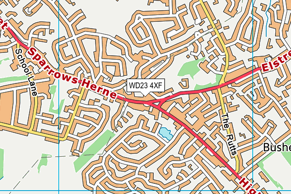 WD23 4XF map - OS VectorMap District (Ordnance Survey) WD23 4XF map - OS VectorMap District (Ordnance Survey)