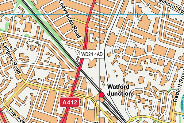 WD24 4AD map - OS VectorMap District (Ordnance Survey) WD24 4AD map - OS VectorMap District (Ordnance Survey)