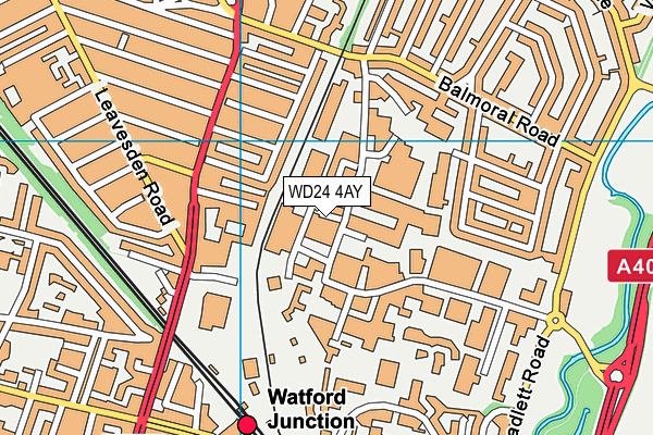 WD24 4AY map - OS VectorMap District (Ordnance Survey) WD24 4AY map - OS VectorMap District (Ordnance Survey)