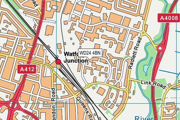 WD24 4BN map - OS VectorMap District (Ordnance Survey) WD24 4BN map - OS VectorMap District (Ordnance Survey)
