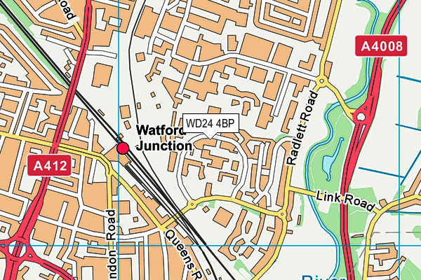 WD24 4BP map - OS VectorMap District (Ordnance Survey) WD24 4BP map - OS VectorMap District (Ordnance Survey)