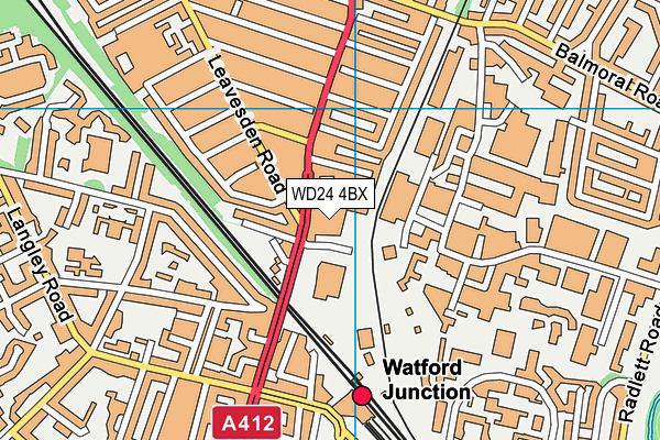 WD24 4BX map - OS VectorMap District (Ordnance Survey) WD24 4BX map - OS VectorMap District (Ordnance Survey)
