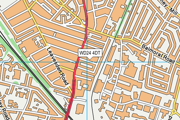 WD24 4DT map - OS VectorMap District (Ordnance Survey) WD24 4DT map - OS VectorMap District (Ordnance Survey)