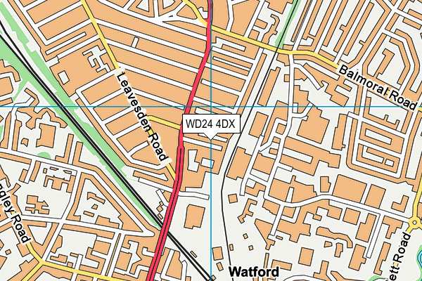 WD24 4DX map - OS VectorMap District (Ordnance Survey) WD24 4DX map - OS VectorMap District (Ordnance Survey)
