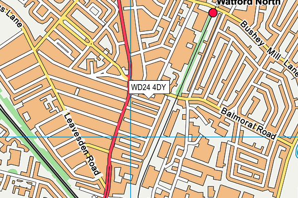 WD24 4DY map - OS VectorMap District (Ordnance Survey) WD24 4DY map - OS VectorMap District (Ordnance Survey)