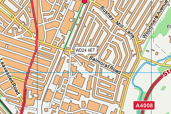 WD24 4ET map - OS VectorMap District (Ordnance Survey) WD24 4ET map - OS VectorMap District (Ordnance Survey)