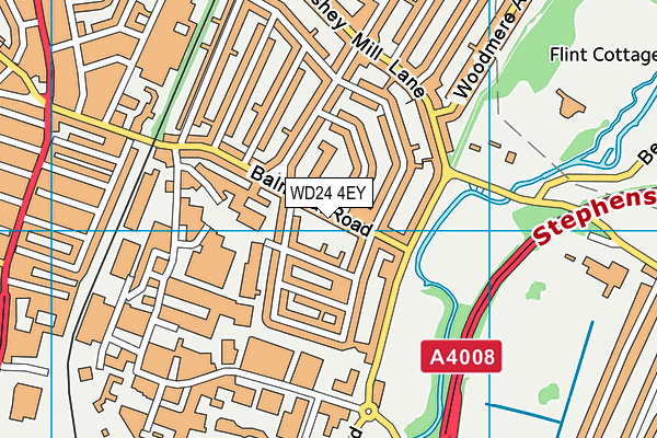 WD24 4EY map - OS VectorMap District (Ordnance Survey)
