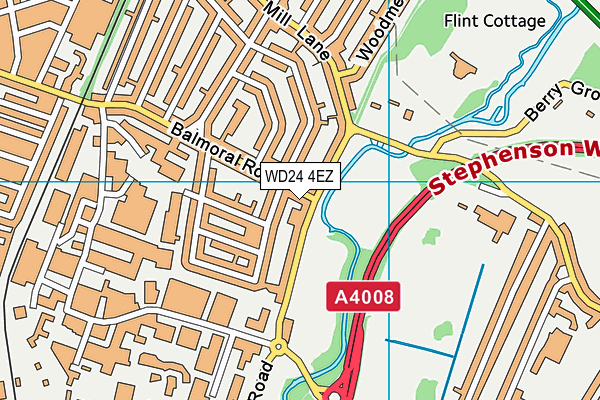 WD24 4EZ map - OS VectorMap District (Ordnance Survey) WD24 4EZ map - OS VectorMap District (Ordnance Survey)