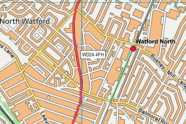 WD24 4FH map - OS VectorMap District (Ordnance Survey) WD24 4FH map - OS VectorMap District (Ordnance Survey)