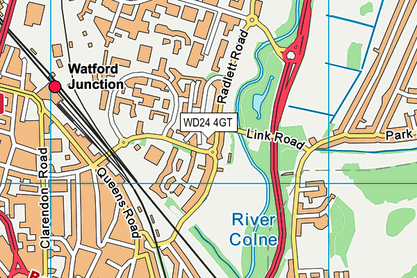 WD24 4GT map - OS VectorMap District (Ordnance Survey) WD24 4GT map - OS VectorMap District (Ordnance Survey)