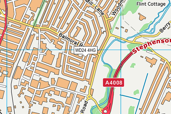 WD24 4HG map - OS VectorMap District (Ordnance Survey) WD24 4HG map - OS VectorMap District (Ordnance Survey)