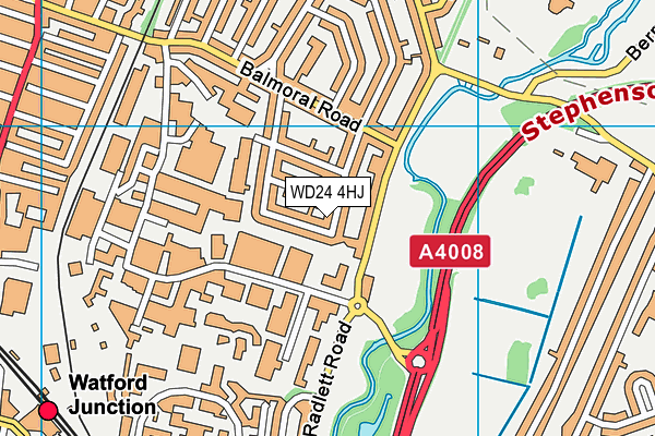 WD24 4HJ map - OS VectorMap District (Ordnance Survey) WD24 4HJ map - OS VectorMap District (Ordnance Survey)