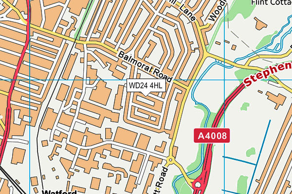 WD24 4HL map - OS VectorMap District (Ordnance Survey) WD24 4HL map - OS VectorMap District (Ordnance Survey)