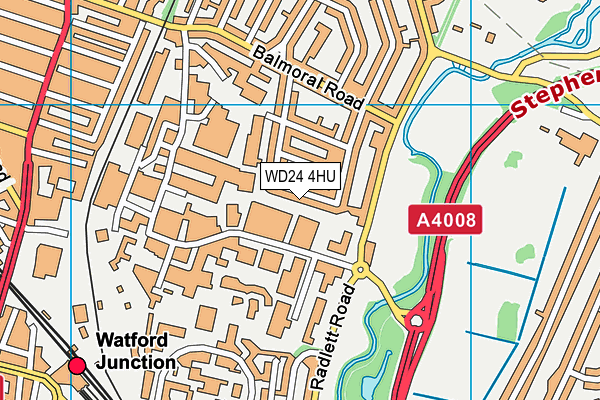 WD24 4HU map - OS VectorMap District (Ordnance Survey) WD24 4HU map - OS VectorMap District (Ordnance Survey)
