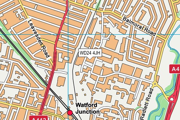 WD24 4JH map - OS VectorMap District (Ordnance Survey) WD24 4JH map - OS VectorMap District (Ordnance Survey)