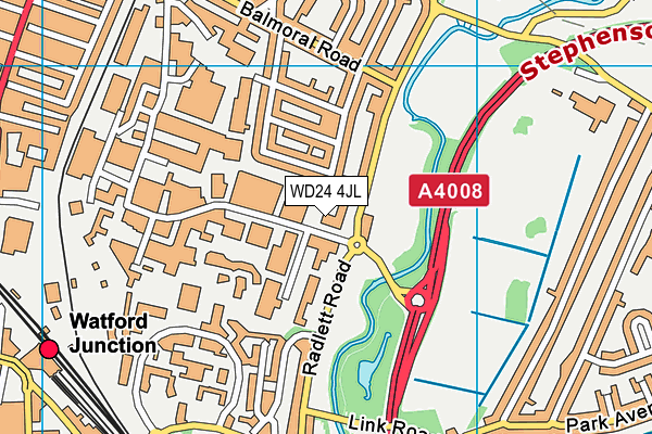 WD24 4JL map - OS VectorMap District (Ordnance Survey) WD24 4JL map - OS VectorMap District (Ordnance Survey)