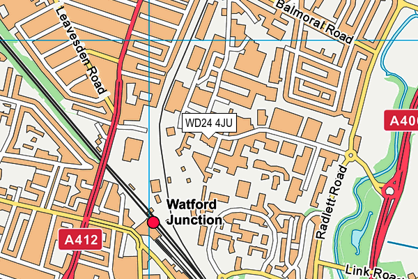 WD24 4JU map - OS VectorMap District (Ordnance Survey) WD24 4JU map - OS VectorMap District (Ordnance Survey)
