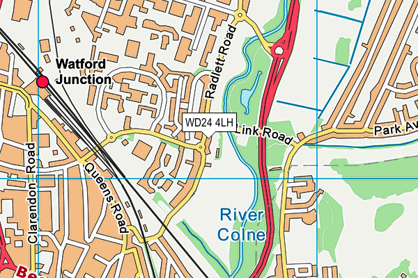 WD24 4LH map - OS VectorMap District (Ordnance Survey) WD24 4LH map - OS VectorMap District (Ordnance Survey)