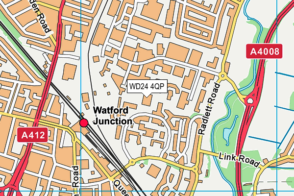 WD24 4QP map - OS VectorMap District (Ordnance Survey) WD24 4QP map - OS VectorMap District (Ordnance Survey)