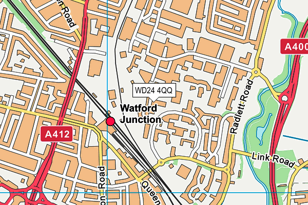 WD24 4QQ map - OS VectorMap District (Ordnance Survey) WD24 4QQ map - OS VectorMap District (Ordnance Survey)