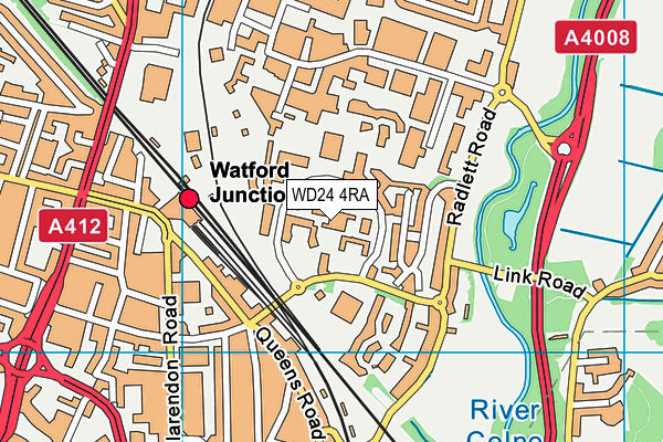 WD24 4RA map - OS VectorMap District (Ordnance Survey) WD24 4RA map - OS VectorMap District (Ordnance Survey)