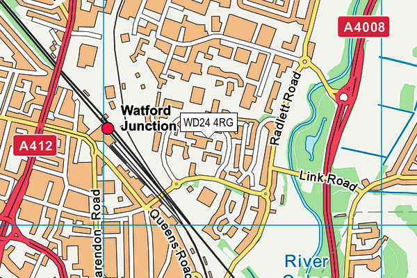 WD24 4RG map - OS VectorMap District (Ordnance Survey) WD24 4RG map - OS VectorMap District (Ordnance Survey)