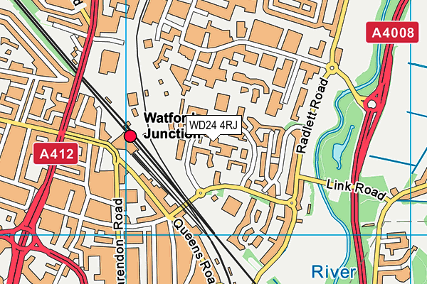 WD24 4RJ map - OS VectorMap District (Ordnance Survey) WD24 4RJ map - OS VectorMap District (Ordnance Survey)
