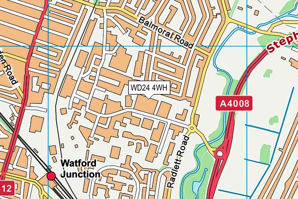 WD24 4WH map - OS VectorMap District (Ordnance Survey) WD24 4WH map - OS VectorMap District (Ordnance Survey)