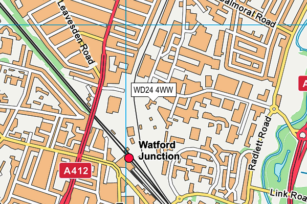WD24 4WW map - OS VectorMap District (Ordnance Survey) WD24 4WW map - OS VectorMap District (Ordnance Survey)