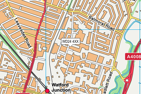 WD24 4XX map - OS VectorMap District (Ordnance Survey) WD24 4XX map - OS VectorMap District (Ordnance Survey)