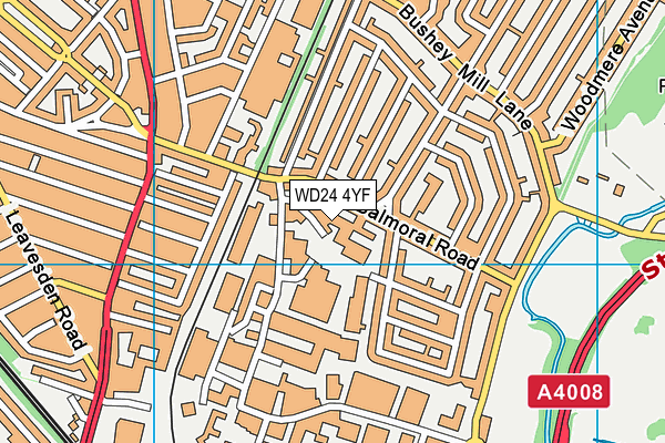 WD24 4YF map - OS VectorMap District (Ordnance Survey) WD24 4YF map - OS VectorMap District (Ordnance Survey)