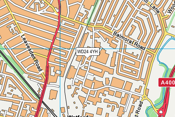 WD24 4YH map - OS VectorMap District (Ordnance Survey) WD24 4YH map - OS VectorMap District (Ordnance Survey)