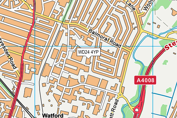 WD24 4YP map - OS VectorMap District (Ordnance Survey) WD24 4YP map - OS VectorMap District (Ordnance Survey)