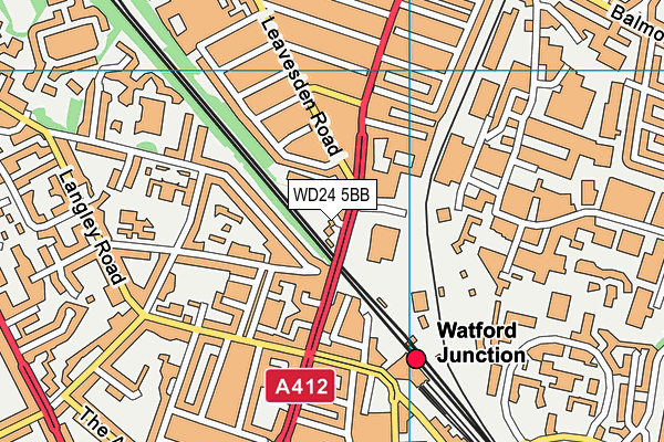 WD24 5BB map - OS VectorMap District (Ordnance Survey) WD24 5BB map - OS VectorMap District (Ordnance Survey)