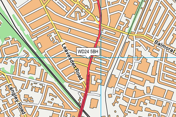 WD24 5BH map - OS VectorMap District (Ordnance Survey) WD24 5BH map - OS VectorMap District (Ordnance Survey)