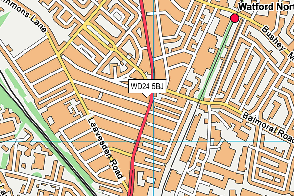 WD24 5BJ map - OS VectorMap District (Ordnance Survey) WD24 5BJ map - OS VectorMap District (Ordnance Survey)