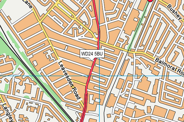 WD24 5BU map - OS VectorMap District (Ordnance Survey) WD24 5BU map - OS VectorMap District (Ordnance Survey)