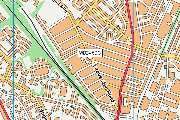 WD24 5DG map - OS VectorMap District (Ordnance Survey) WD24 5DG map - OS VectorMap District (Ordnance Survey)